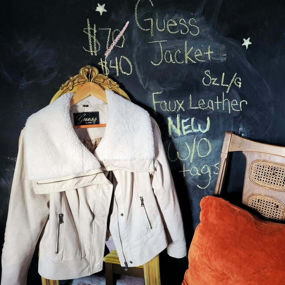 NWOT Guess Faux Leather Jacket